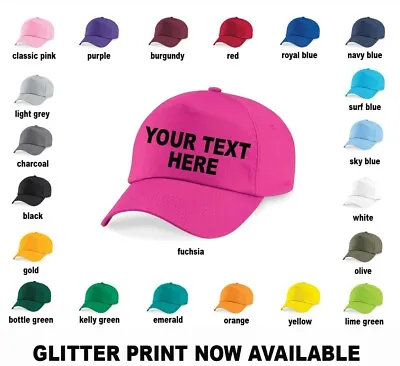 £5.95 • Buy Personalised Baseball Cap, Hat, Mens, Ladies, Custom Printed - Any Text