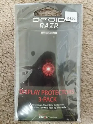 Genuine Motorola Droid Razr M Display Screen Protectors 3-Pack NEW  • $7