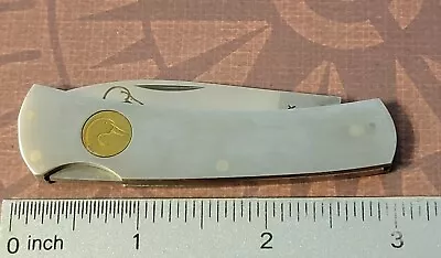 CASE XX Knife Made In USA 1993 DUM1225L SS Lockback Ducks Unlimited Stainless • $23.50