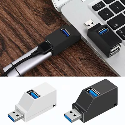 Charger Splitter Adapter Cables Data Transfer Hub 3 Ports Mini USB 3.0# • $2.14