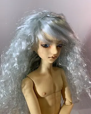 Light Baby Blue/ Green Curly Doll Wig Synthetic Mohair For Modern BJD Dolls • $30.25