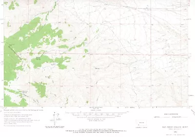 Nez Perce Hollow Montana 1961 Vintage USGS Topo Map 7.5 Quadrangle Topographic • $23.99