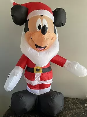 Gemmy 3.5ft Disney's Mickey Mouse W/ Santa Beard Christmas Inflatable • $32