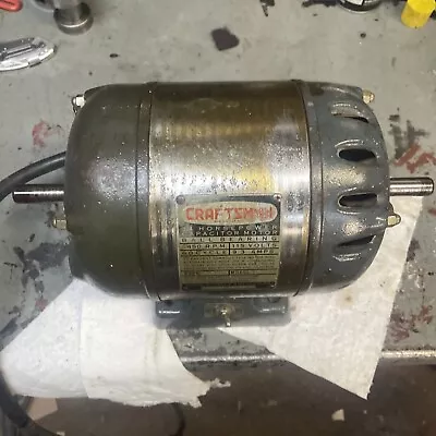 Vintage Craftsman 3/4HP Dual Shaft Table Saw Motor 115/230V  3450 RPM  1 • $35