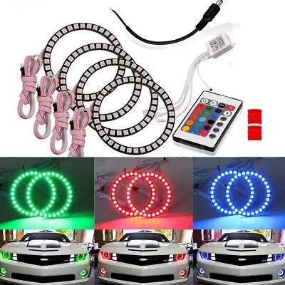 For Car Headlight & Fog Lights LED RGB Rings Halo Rings Angel Eyes 40mm To 140mm • $17.84