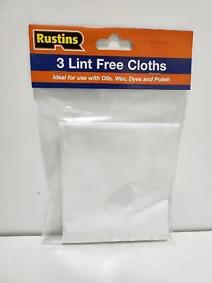 Rustins 30x30cm Lint Free Cloths - Pack Of 3...... • £4.99