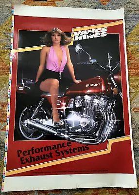 1980's Vintage SUZUKI Motorcycle / VANCE & HINES Racing  PRE- PRINT 24x33  PAPER • $59.99