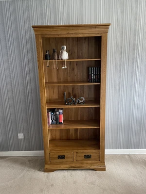 £275 • Buy Oak Furniture Land French Farmhouse Oak Tall Bookcase