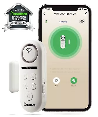 $9.99 • Buy Braumm Wireless Wi-Fi Smart Door Window Alarm Sensor Security System Chime Alexa