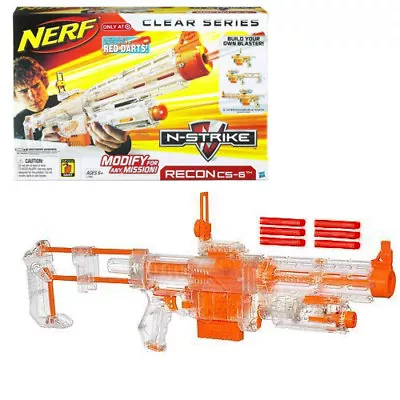 Nerf N-strike Recon Cs-6 Blaster - Rare Clear / Red Dart Version - Brand New! • $169