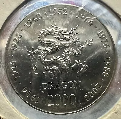 2000 Somalia 10 Shillings Dragon Coin • $2