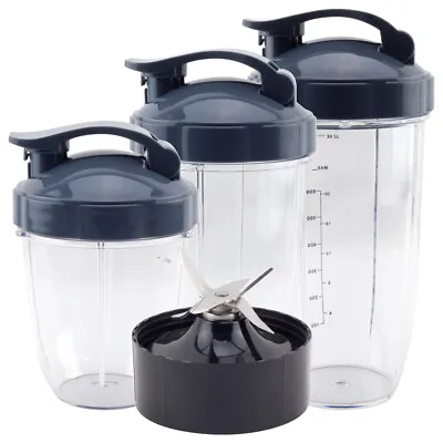 18 Oz 24 Oz 32 Oz Cups + Lids & Extractor Blade For NutriBullet Lean NB-203 • $49.99