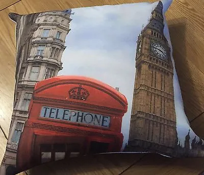 London Icon Picture Print 17 X17  Filled Cushion 100% Polyester Machine Washable • £2.99