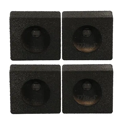 (4) QBomb 6.5 Inch Sealed Square Car Audio Speaker Box Enclosure Pods - 6.5in • $59.95