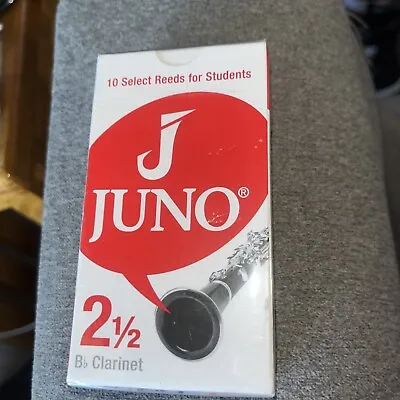 Juno By Vandoren Bb Clarinet Reeds Strength 2 1/2 - Box Of 10 Reeds • $19.50