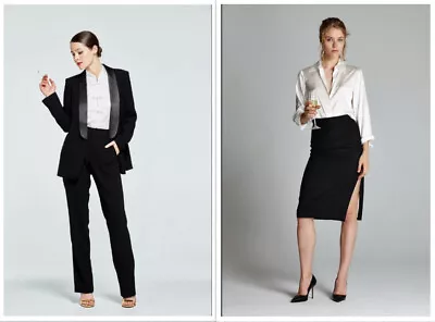 New L'Ecole Des Femmes 3 Piece Suit Helmut Jacket Pants Pencil Skirt Small 0 • $249.64
