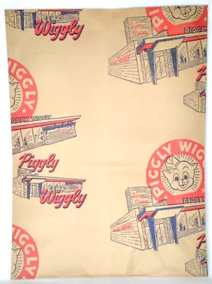 Piggly Wiggly Supermarkets TopCo Paper Grocery Bag Vintage Advertising • $8.39