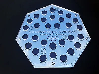 2012 Olympics 50p Piece 30x Coin Position Coin Display Case Holder • £34.97