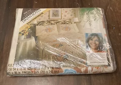 Rare Vintage Never Used Dinah Shore Tastemaker Garden Corsage Full Flat Sheets • $11.99