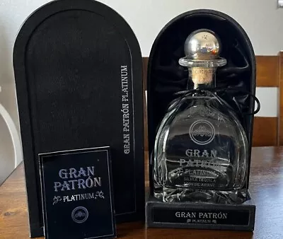 *EMPTY*   GRAN PATRON Platinum Silver Tequila 750ml Box  W/cover • $45