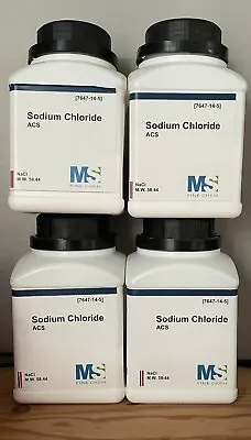 Sodium Chloride Crystals ACS 99+% Certified 2Kg Grams (NaCl) - 4x500g Bottles • $51.99
