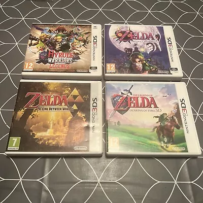 Zelda Games X4 Nintendo 3Ds Majoras Mask I Ocarina Of Time I Link Between Worlds • £99.95