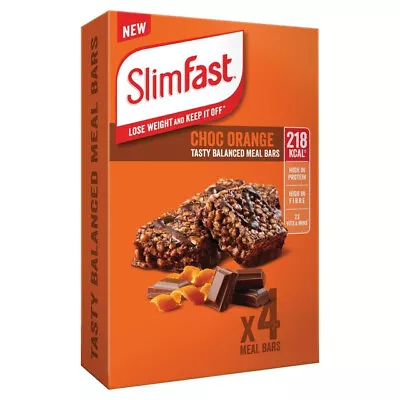 £9.49 • Buy SlimFast Choc Orange Meal Bars 4 Bars Per Pack