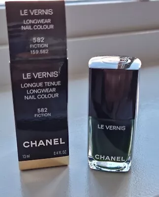 Chanel Le Vernis 582 FICTION Limited Edition Longwear Nail Polish (deep Green) • £20