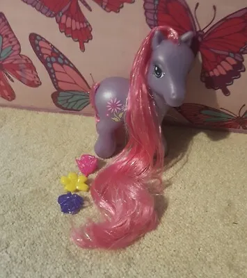 My Little Pony G3 Rare Super Long Hair Petal Blossom & Clips. Mint. Collectors • £7.50
