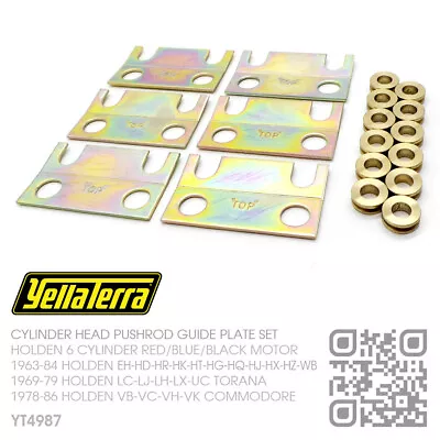 $138 • Buy Yella Terra Pushrod Guide Plates 161-173-186-202 [holden Lc-lj-lh-lx-uc Torana]