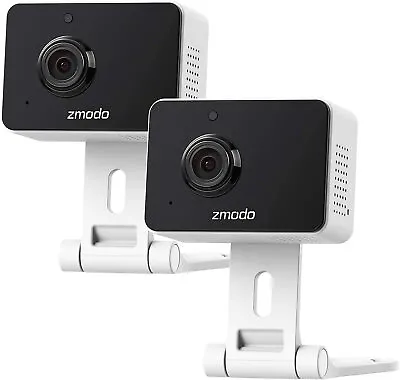 Zmodo 1080p 2pack Mini WiFi Camera Two-Way Audio Video Baby Monitor • $41.99