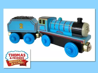 Thomas Tank Engine Wooden Railway Train EDWARD WITH TENDER • $20