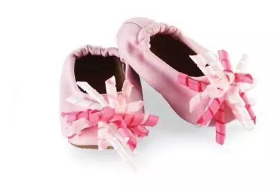 Mud Pie Baby Girls Lily Pad Curly Grosgrain Shoe Pink 6-12 Months • $24.99