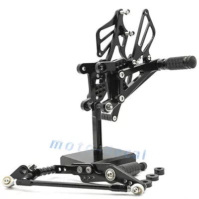 CNC Rearset Footrest For 2007 2008 YZF R1 Foot Peg Rear Set Pedals Black • $112.06