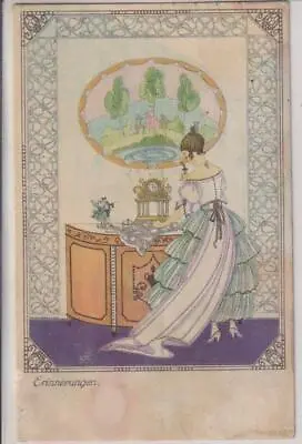 Vintage  Art Nouveau-beautiful Lady-fashion-signed-mela Koehler-old Pc • $120