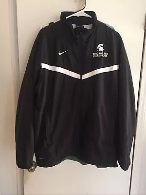 NIKE Michigan State Spartans Football 2010 Big Ten Champions Black Jacket L • $19.95