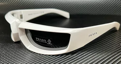 PRADA PR 25YS 4615S0 White Dark Grey Men's 63 Mm Sunglasses • $232.47