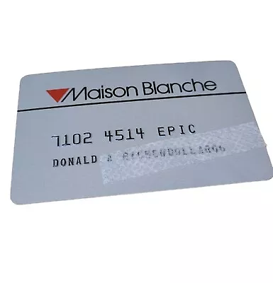 Vtg 80's Maison Blanche Department Store Credit Card Charge Defunct Expired FL • $12