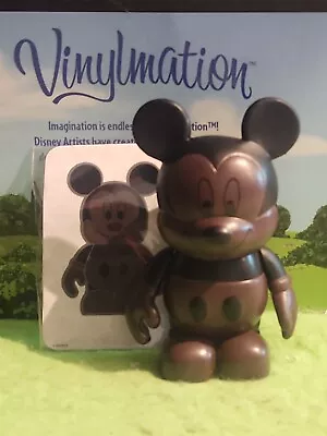 DISNEY Vinylmation 3  Park Set 5 Urban Brown Tonal Topper Mickey Mouse With Card • $5.99
