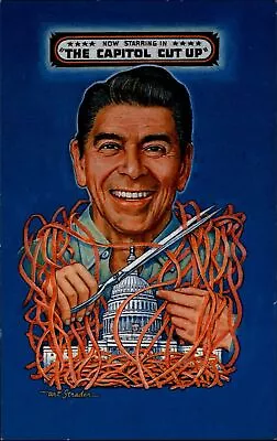 Movie Star Ronald Reagan Capitol Cut Up Cutting Red Tape 1980s Art Strader Comic • $1.99