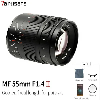 7Artisans 55mm F1.4 II Large Aperture Prime Lens For Fuji XF Micro 4/3 Nikon Z • £91.80