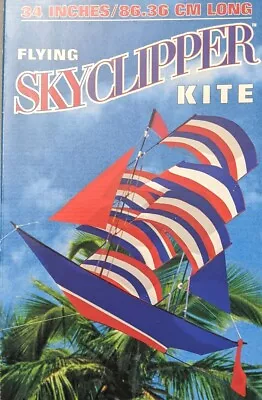 2001 Flying Skyclipper Ship PATRIOT American Kite 3D 34 Inch Long VTG NEW In BOX • $39.96