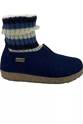 Haflinger Grizzly Felt Clogs Kristina Captains Blue • $49.99