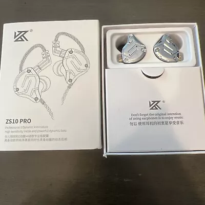 KZ ZS10 PRO Earphones Hybrid 10 Drivers Hifi Monitor In Ear Earphones Blk/Stone • $39.99