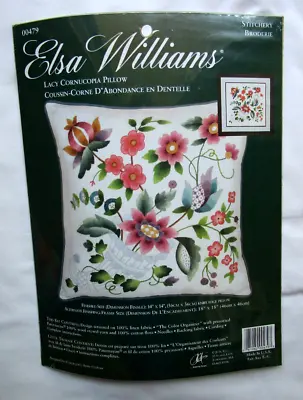 Elsa Williams Lacy Cornucopia Pillow Crewel Embroidery Kit • $74.99