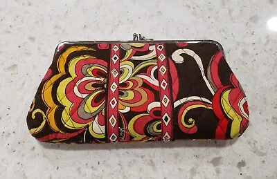 Vera Bradley Retired Puccini Quilted Clutch~ Dual Kiss Lock Wallet • $14.98