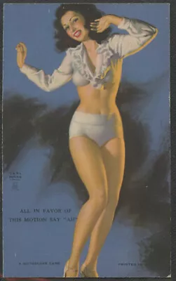 1945 Mutoscope Artist Pin Up All In Favor Of This Motion Say  AH!  • $4.73