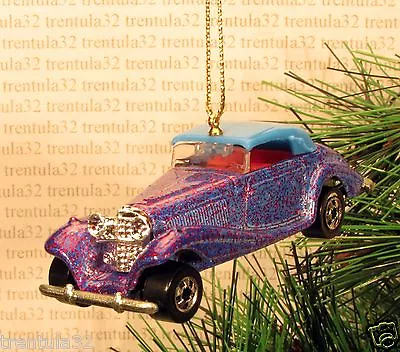 Mercedes 540K CHRISTMAS ORNAMENT Blue/Red/Purple XMAS • $10.99