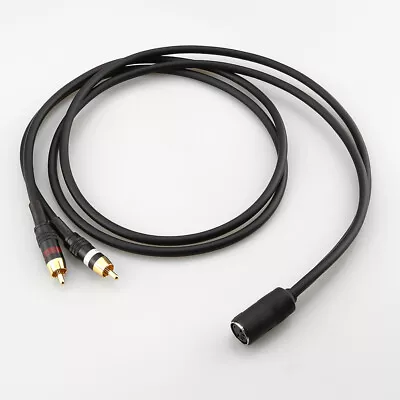 1ft Din-7/8 Female To 2-RCA Male BO Naim Quad Audio Adapter Audio Cable Black • $19