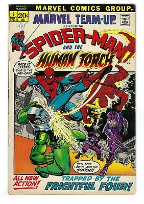 Marvel Team Up 2 F/VF 7.0 Bronze Age Spider-Man Human Torch 1972 • $58.49